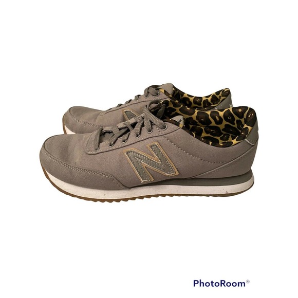 New Balance Grey /Tan / Cheetah Print Walking Shoes Women's Size 8 WZ501TLC - Picture 2 of 6